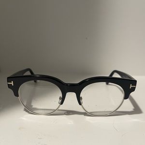Tom Ford Henri semi rimless black glasses